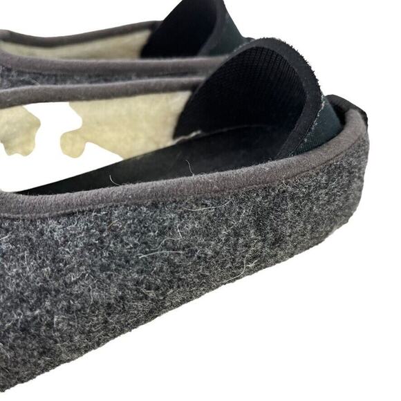 Mahabis Classic Gray Womens Felt Slip On Loafers Slippers Flats Sherpa 38 7.5 - Picture 9 of 16